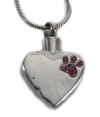 Heart Shape with Pink Rinestone Heart Paw