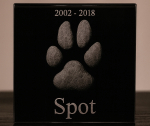 Glass Tile Paw Print ($68 each)<br><em>(Available colors - Black, Blue, Green, Red, and Brown)</em>